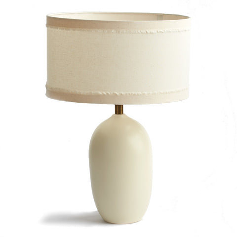 Cotton Lampshade with Torn Cotton Border - Pakistan